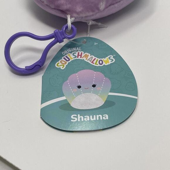 Squishmallows 3.5” Sealife Squad Shauna the Seashell Ombre Clip-on NWT - Picture 3 of 3